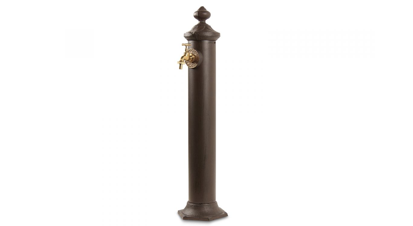 Fontaine de jardin métal marron 21x18.5x83cm