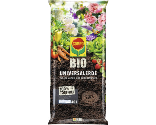 Universele grond COMPO BIO turfvrij (51 zakken x 40 liter = 2,04 m³) 1 pallet