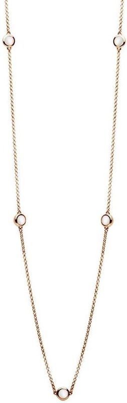Casa Jewelry - Collier Pom White - Rosé Verguld - Zilver - 90cm