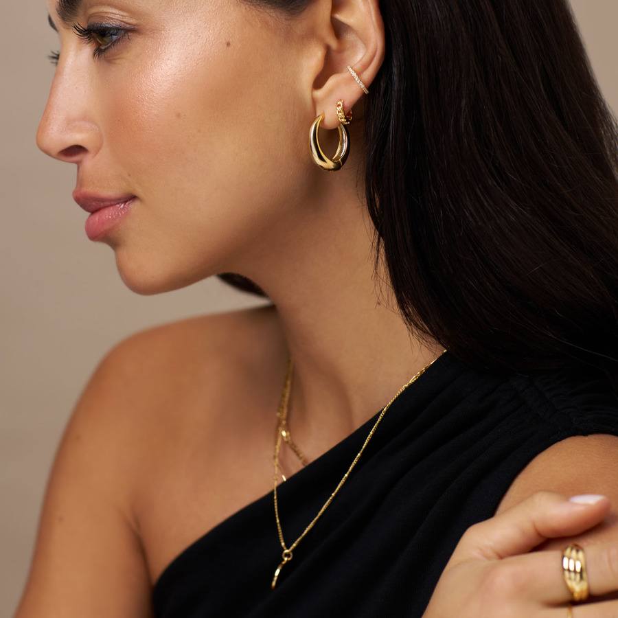 Orelia Jewellery Fine Pave Single Ear Cuff