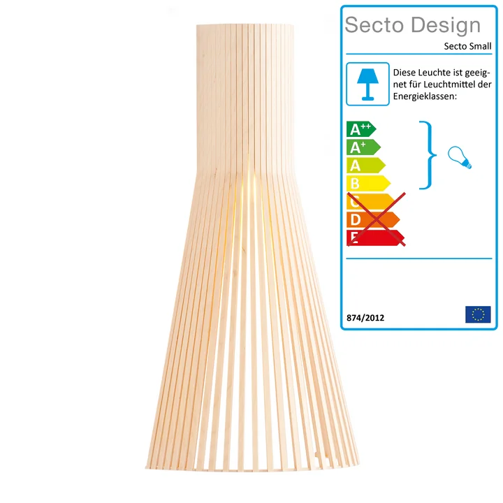 Secto - Secto 4230 Wandleuchte, Birke