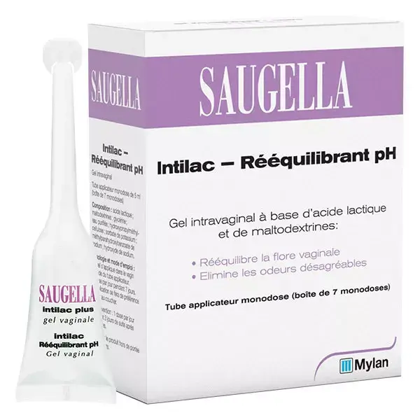 Saugella Intilac Gel Intravaginal Reequilibrante de pH 7 doses únicas
