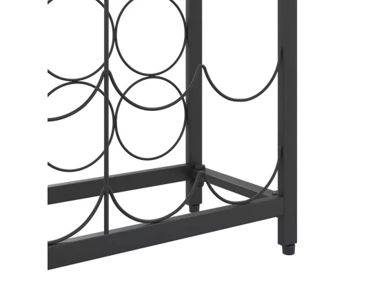 Prolenta Premium - Casier à bouteilles de 95 bouteilles noir 54x18x200cm fer forgé