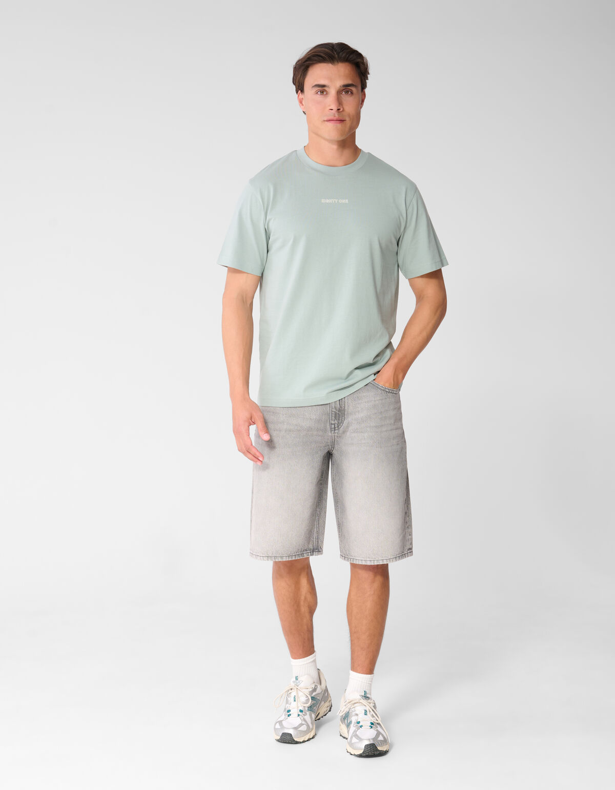 Eighty One Tekst T-shirt Lichtgroen