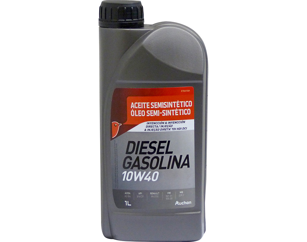 LUBRIFICANTE AUCHAN SEMI-SINTÉTICO 10W40 GASOLINA/DIESEL 1L