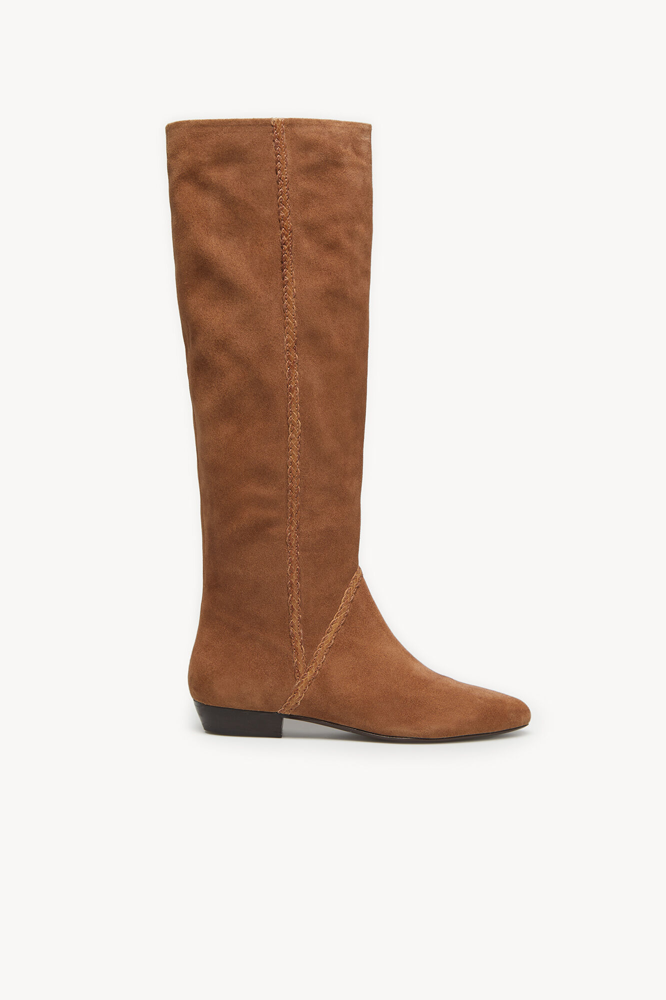 Botas Aurelia de cano alto em camurça - marrom