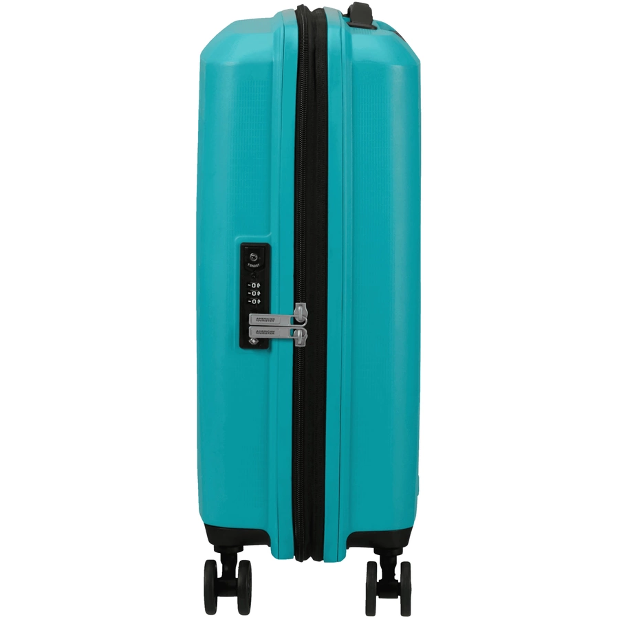 American Tourister Aerostep - 4-Rollen-Kabinentrolley 55 cm erw. turquoise tonic
