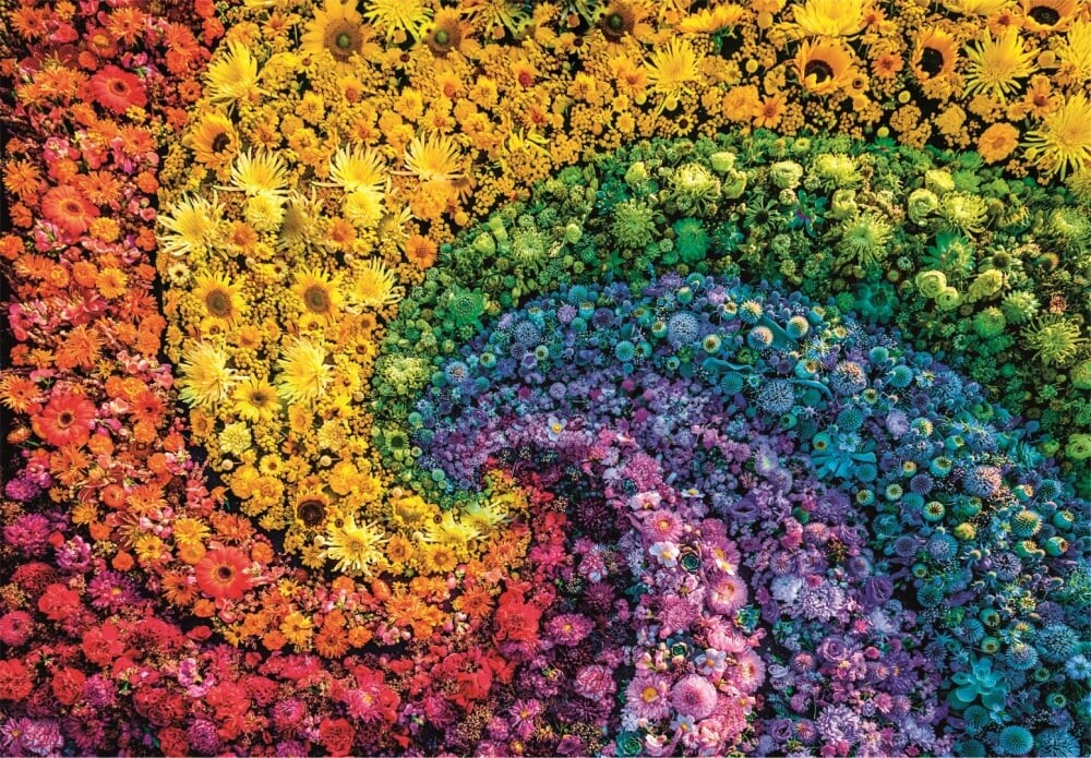 Clementoni Puslespil - Colorboom Collection - Whirl - 1000 Brikker