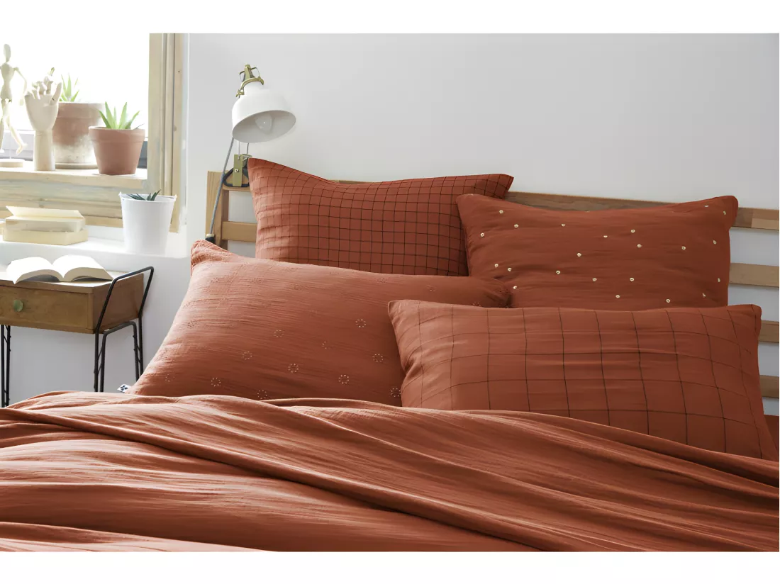 Taie d'oreiller Brodée Déco