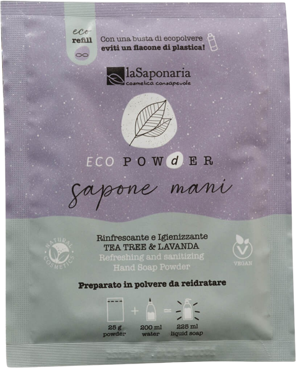 La Saponaria  EcoPowder Refill Handseife Teebaum & Lavendel, 25 g