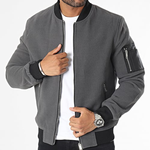 Veste Bomber Gris Anthracite