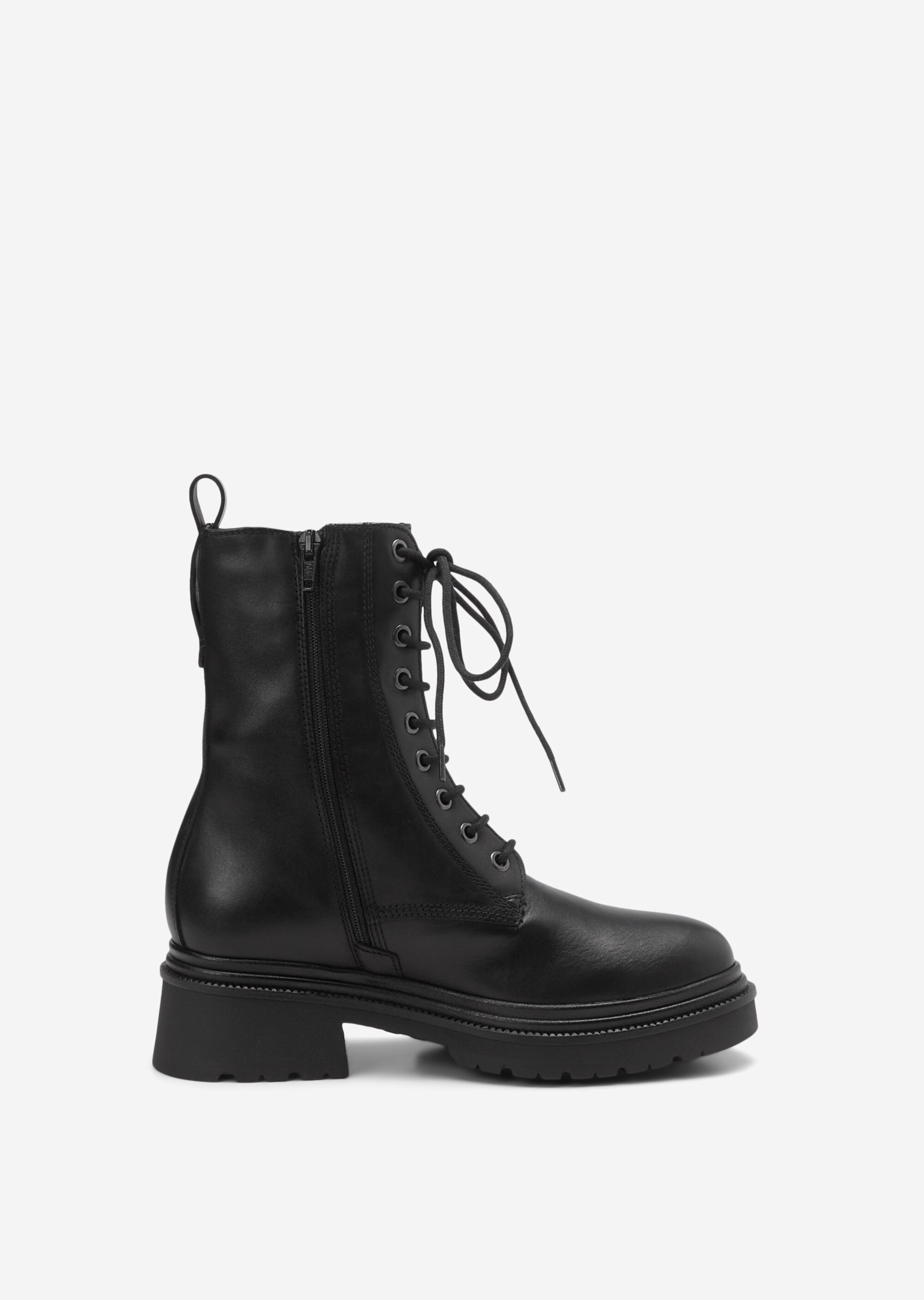 Schnürstiefel mit Innenzipper