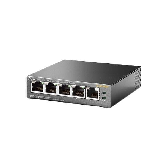 TP-Link Desktop Switch, 4-Ports, PoE, 100 Mbps, 58W, black