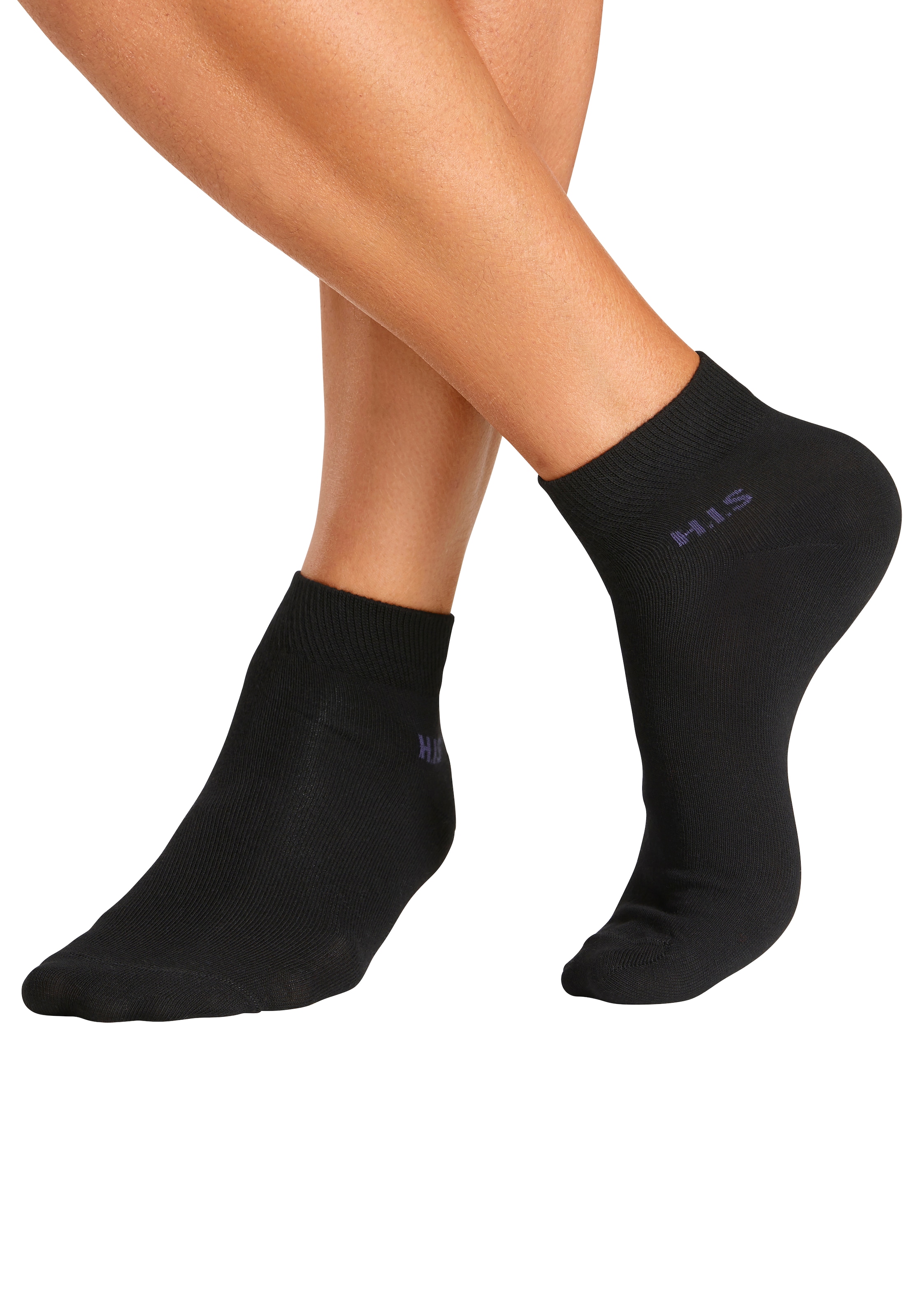 H.I.S Kurzsocken Packung, 10 Stk. tlg. mit farbigem Innenbund