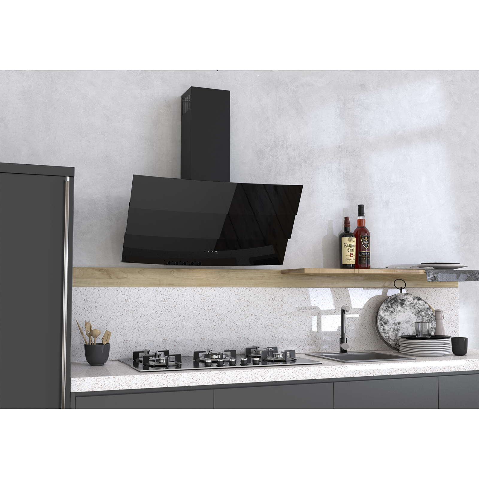 ATROS Kopffreihaube 88090 - schwarz - 90 cm - B