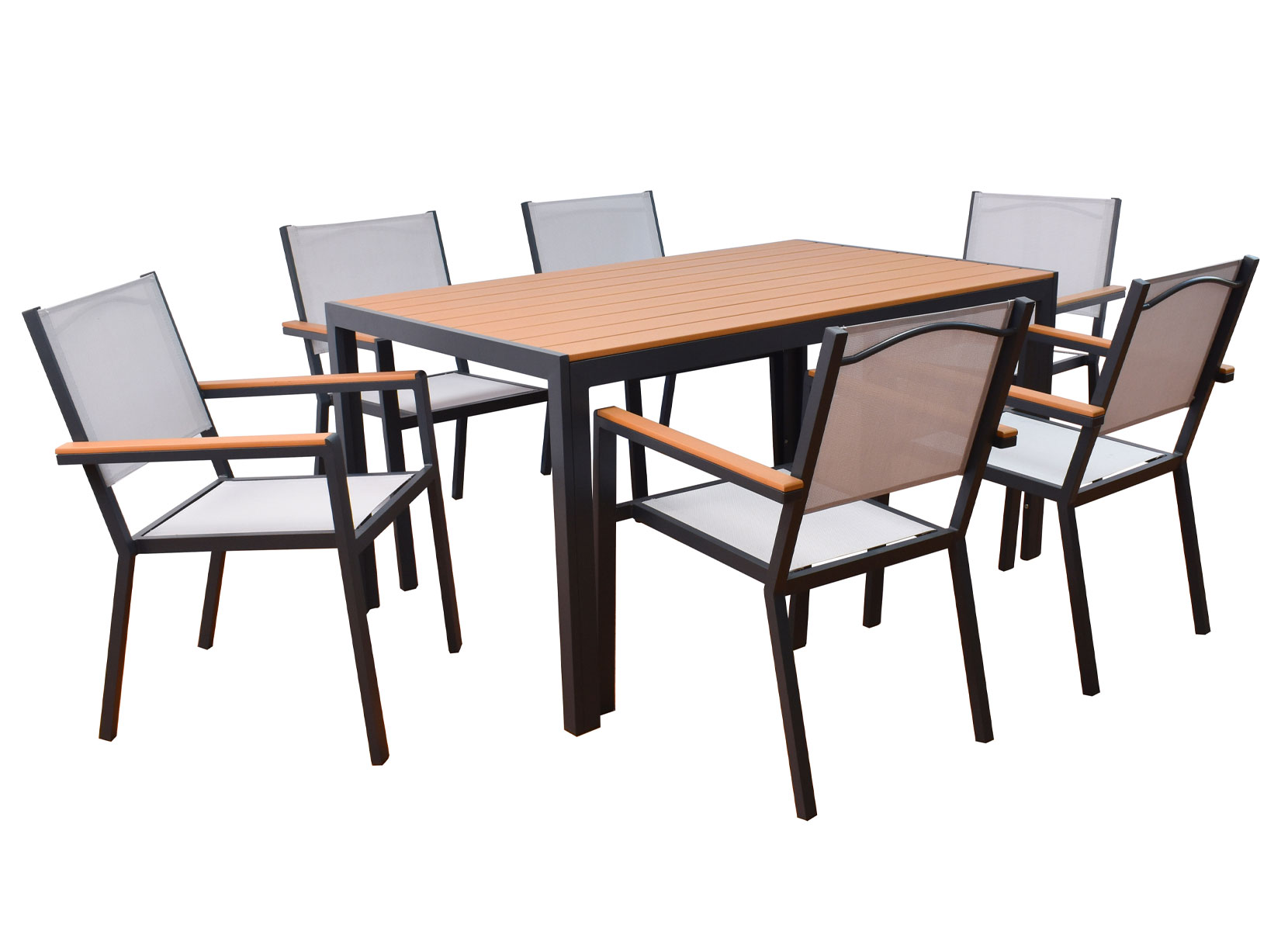 Home Deluxe Garten-Sitzgruppe CANTOS SEDIA in Holzoptik