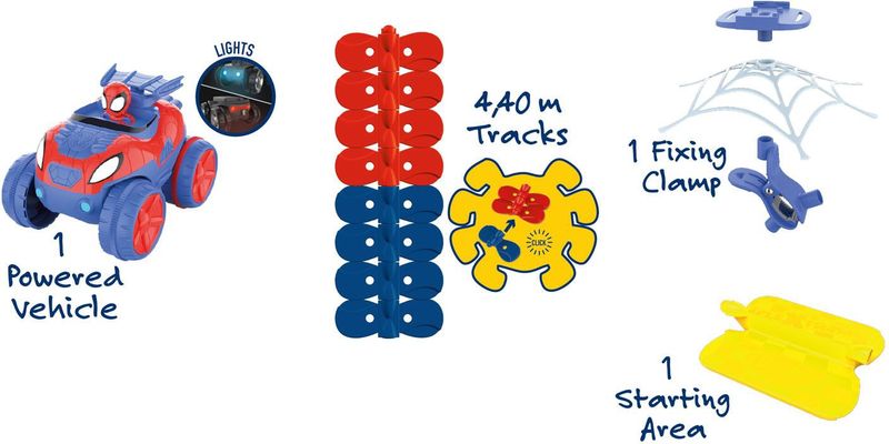 Smoby - Spidey - FleXtreme - Autocircuit - 184 Flexibele Tracks + 1 Voertuig