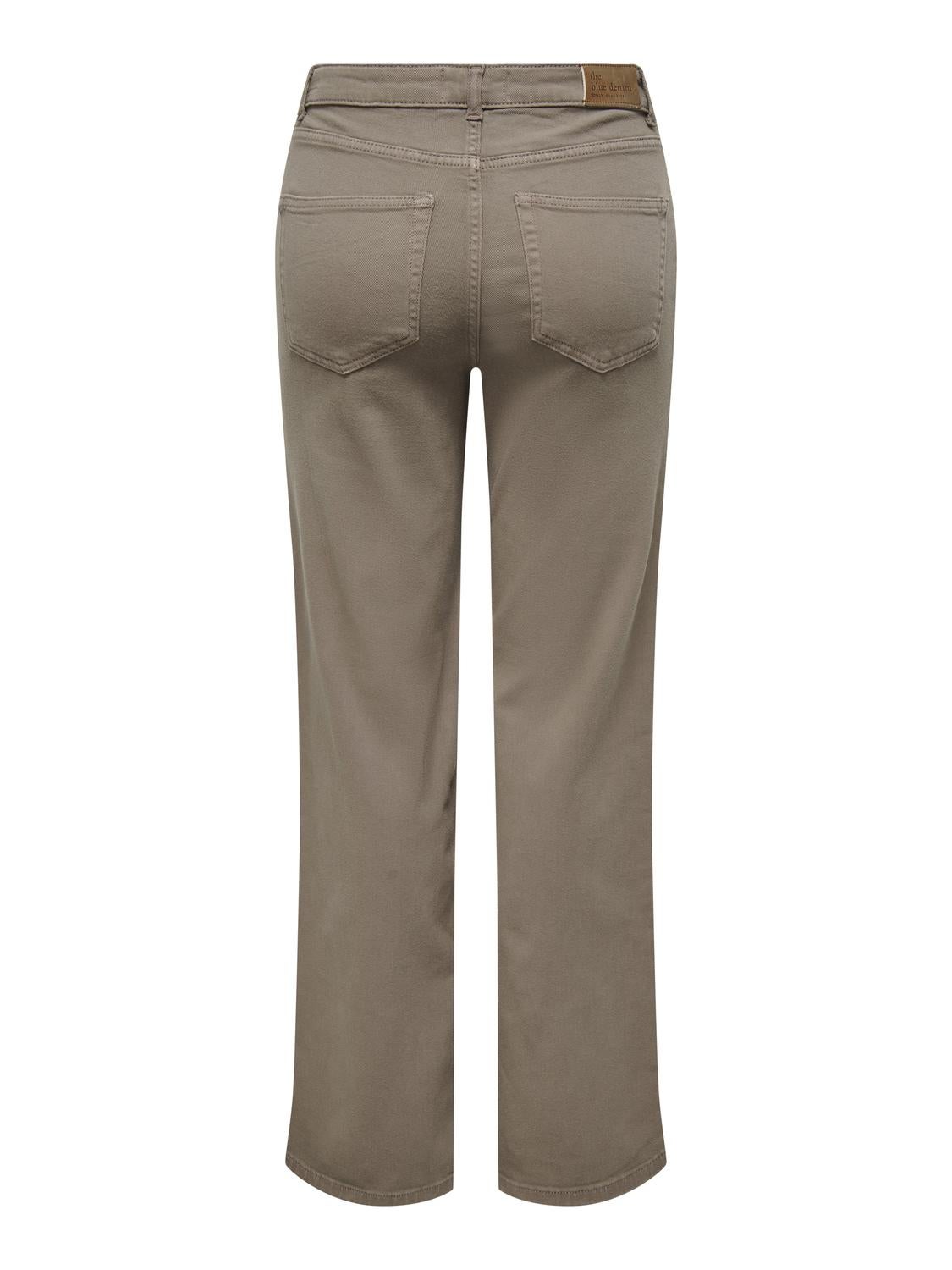 ONLJUICY-COMSTRETCH Hohe Taille Weiter Beinschnitt Hose mit weitem Beinschnitt Walnut