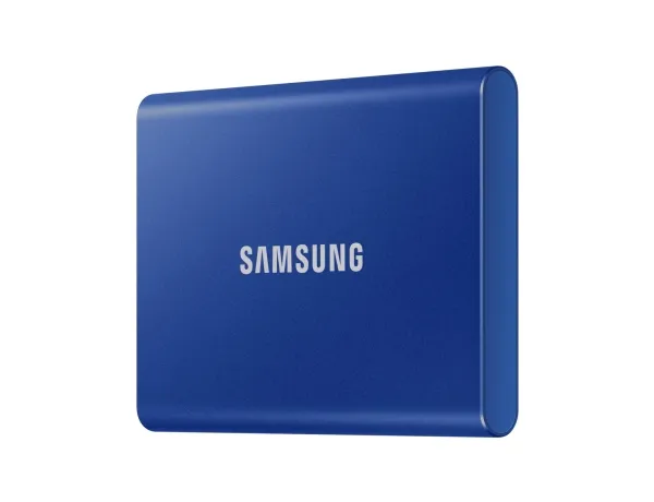 Samsung T7 MU-PC2T0H - SSD - krypteret - 2 TB - ekstern (bærbar) - USB 3.2 Gen 2 (USB-C stikforbindelse) - 256-bit AES - indigoblå