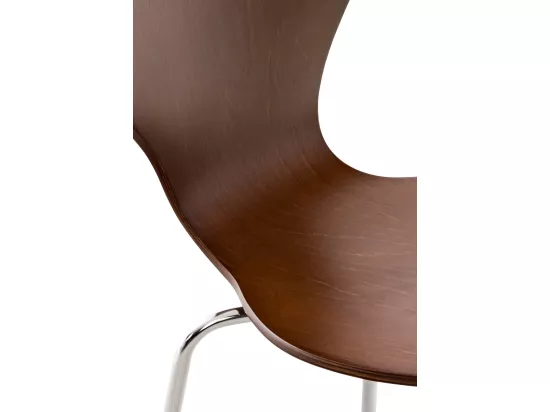 Lot de 8 Chaise de conférence - Bois - Marron - DIEGO