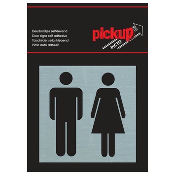 Pickup Alu Picto toiletten 8x8 cm