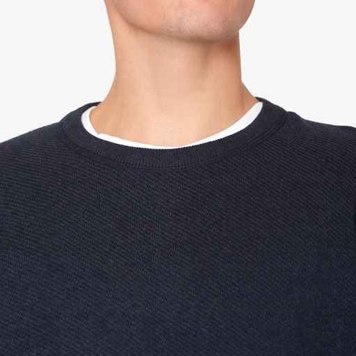 Signal Kyler Structure Crew Striktrøje, Deep Blue Melange, 4XL
