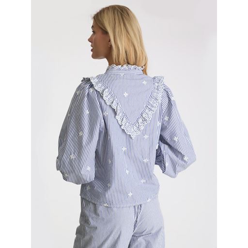 Neo Noir Degas Stripe Bluse, Blue, 38