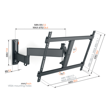 Vogel's TVM 3645 Full-Motion  L 40 tot 77 inch