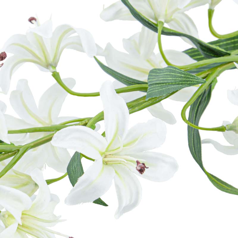 Branche de lys artificielle crème