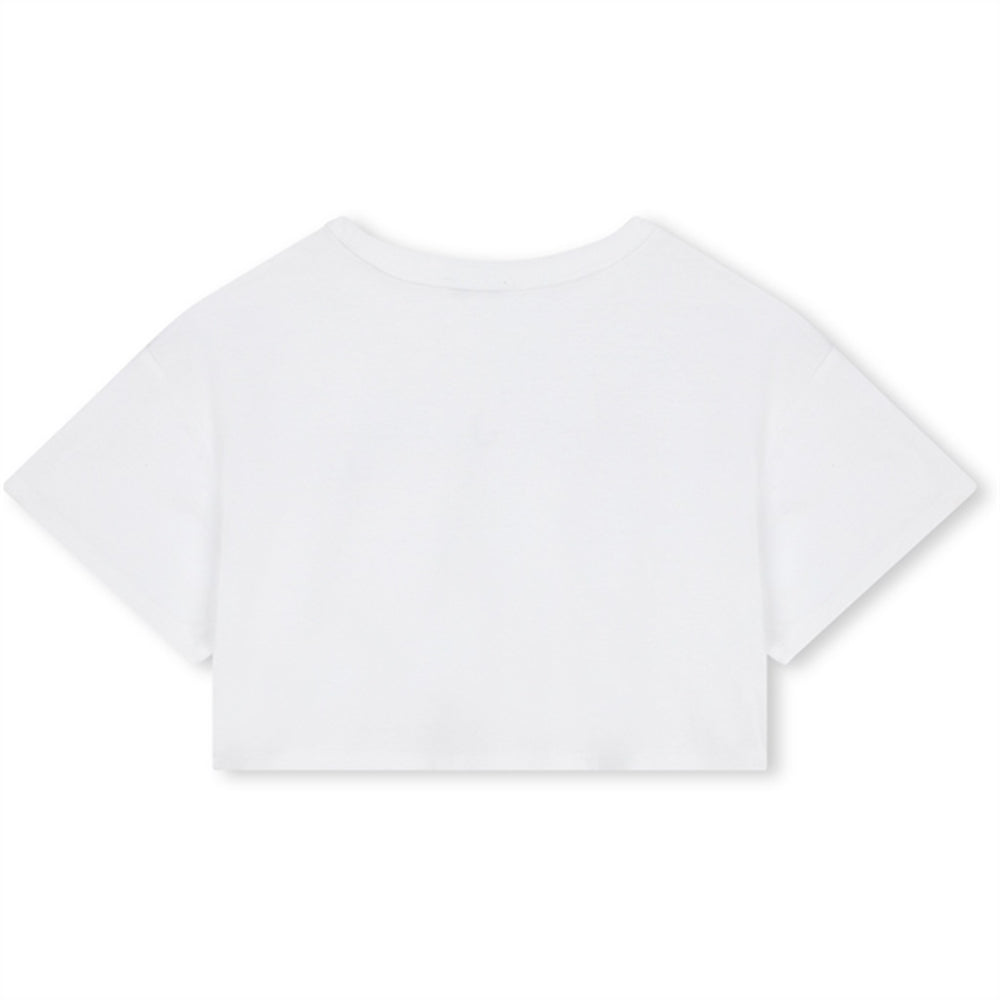 White Crop T-shirt - Little Marc Jacobs