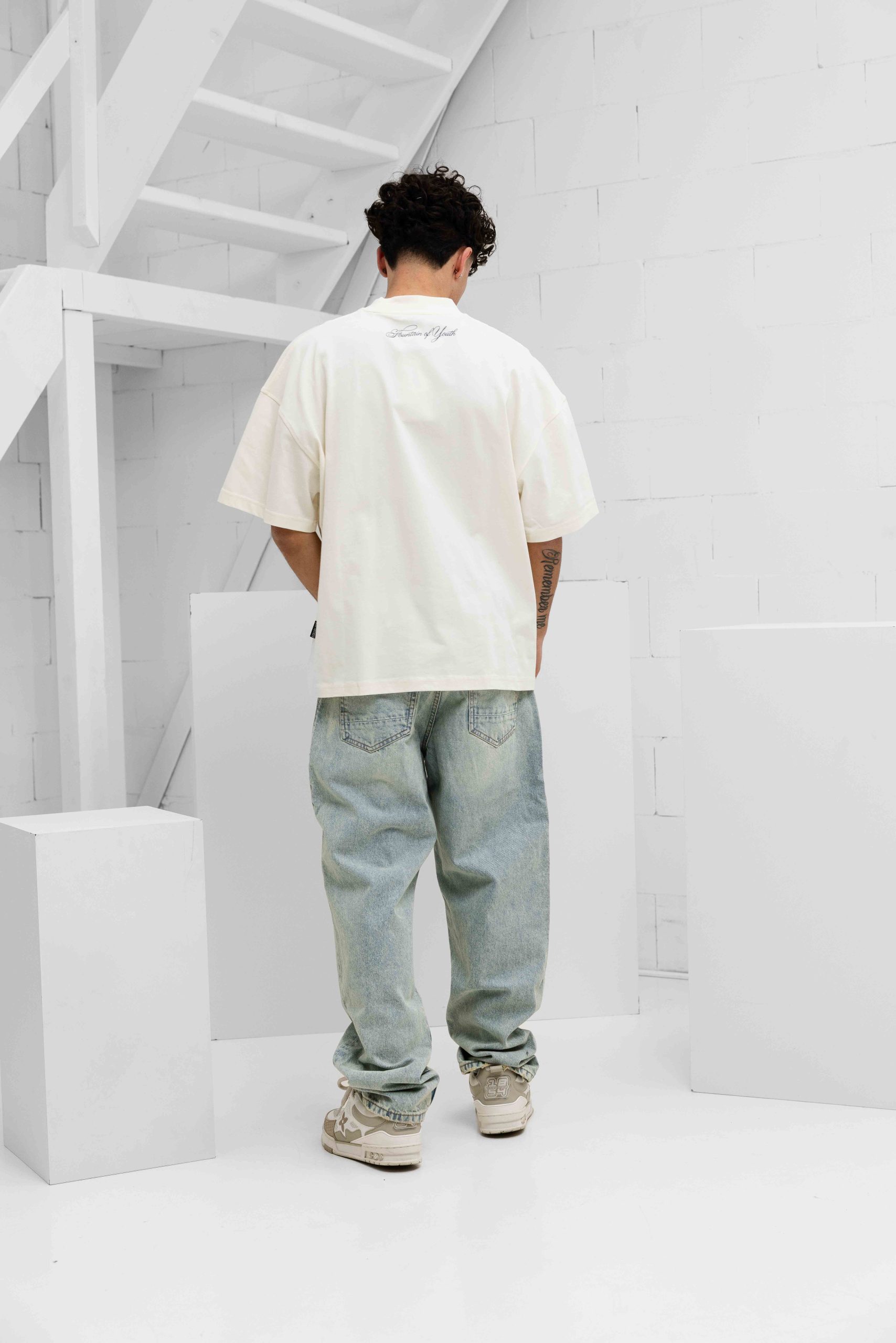 Equalité Dani Boxy T-Shirt Heren Gebroken Wit