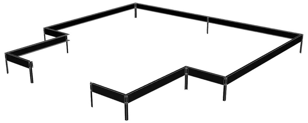 Halls Drivhus Garden Room med fundament - sort