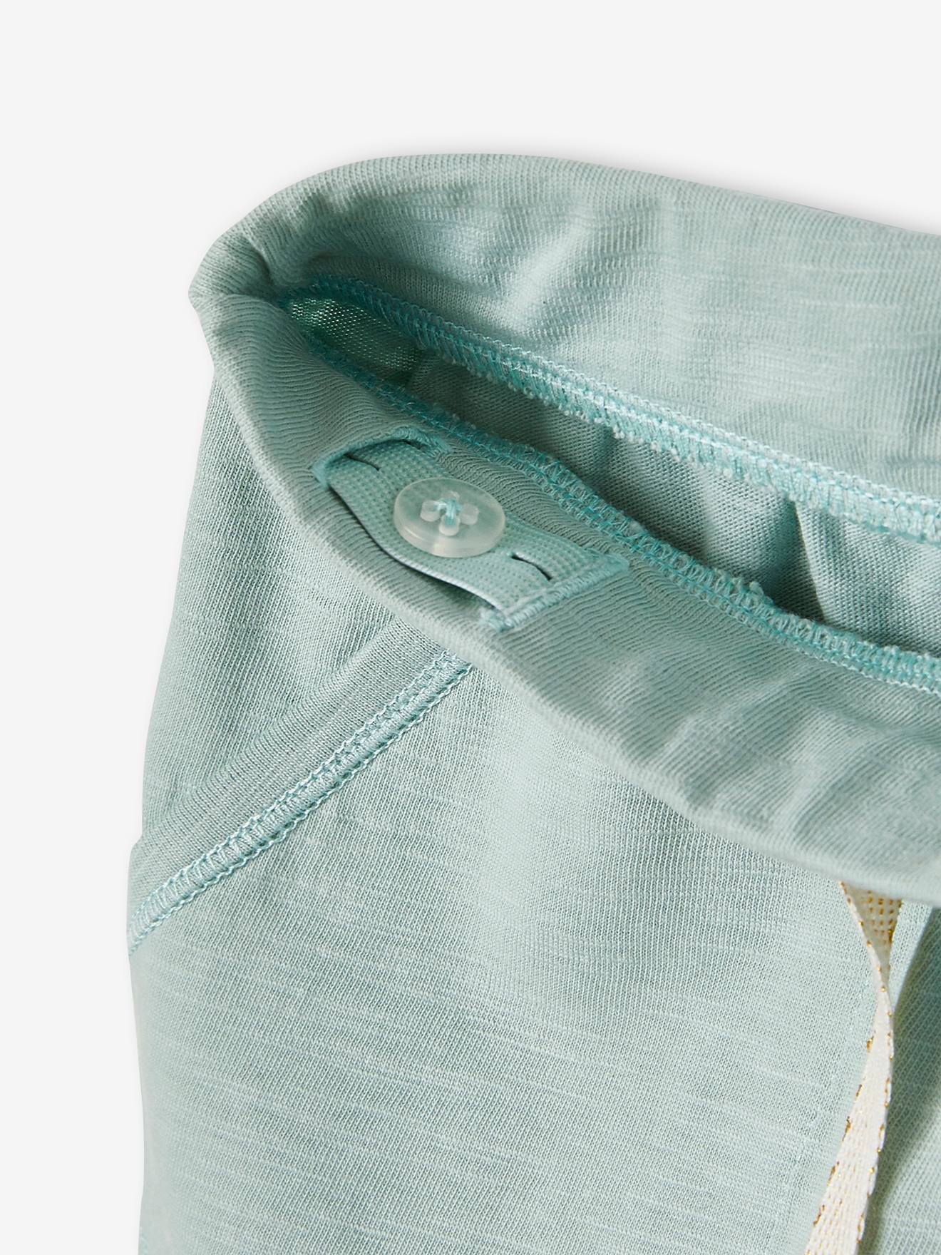 Conjunto de 2 shorts de tricô verde-água para meninas