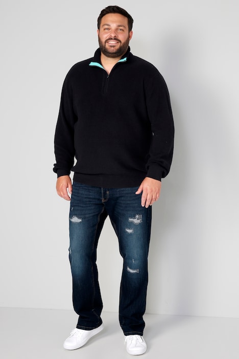 Boston Park Troyer, Bauchfit, Stehkragen mit Zipper, bis 80/82