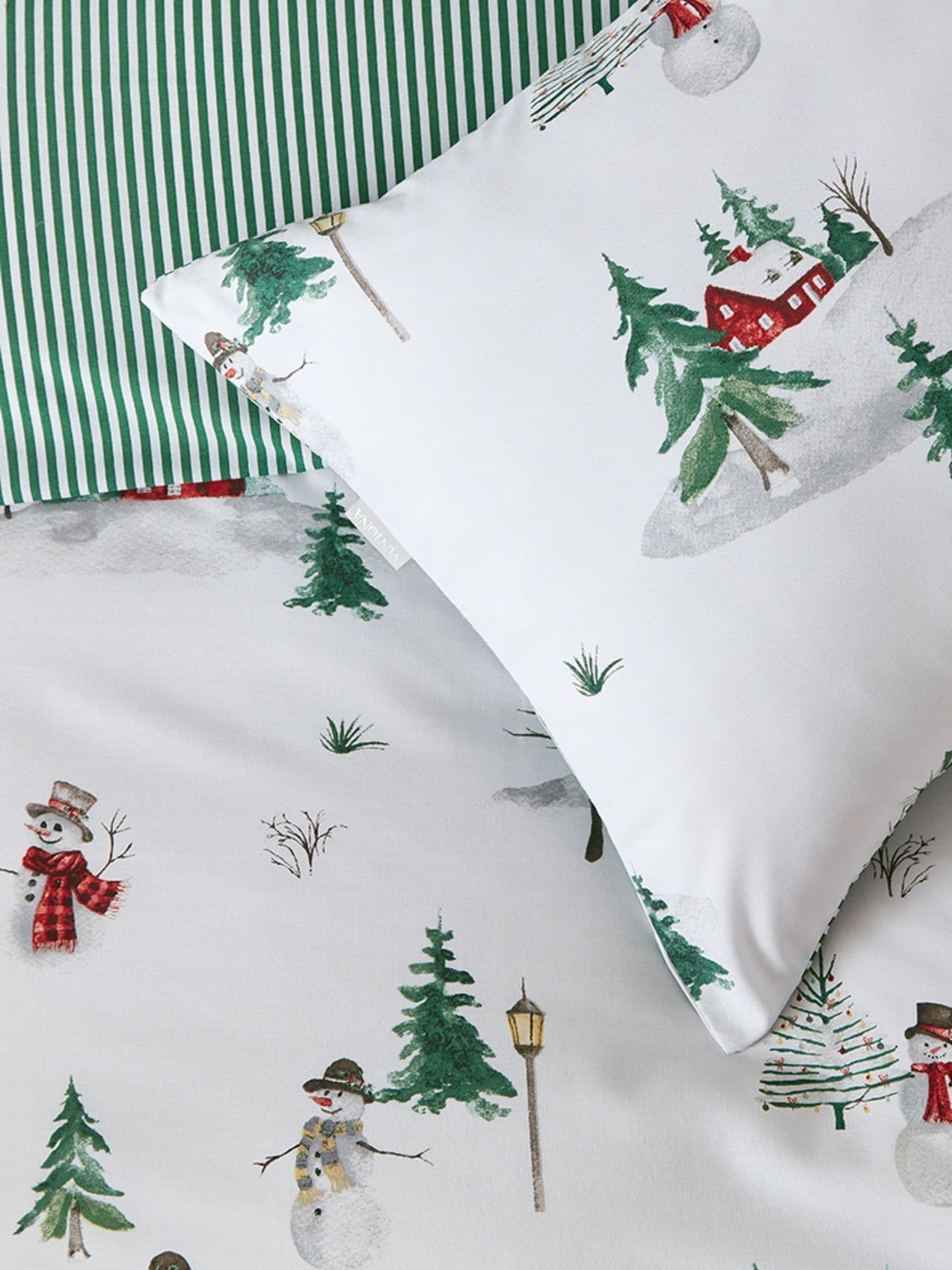Vantona Christmas Snowmen Quilt Cover Set