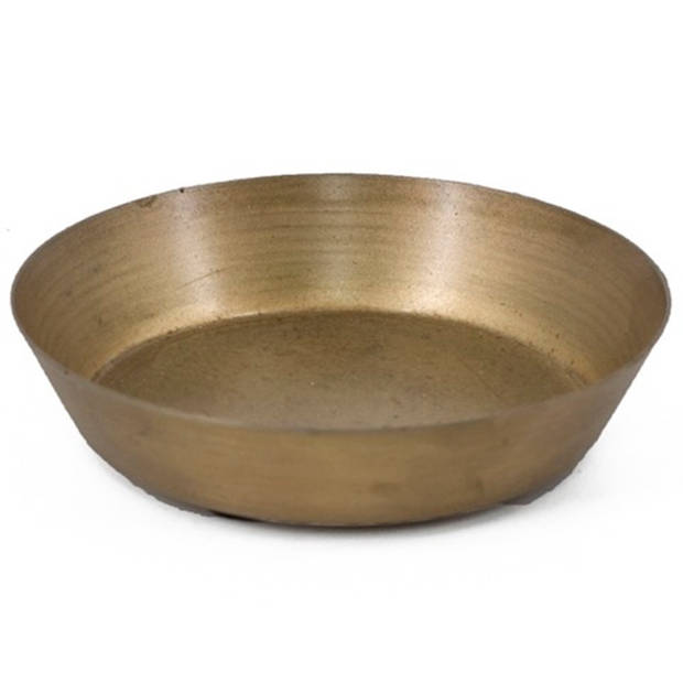Amberblok schaaltje brons/goud