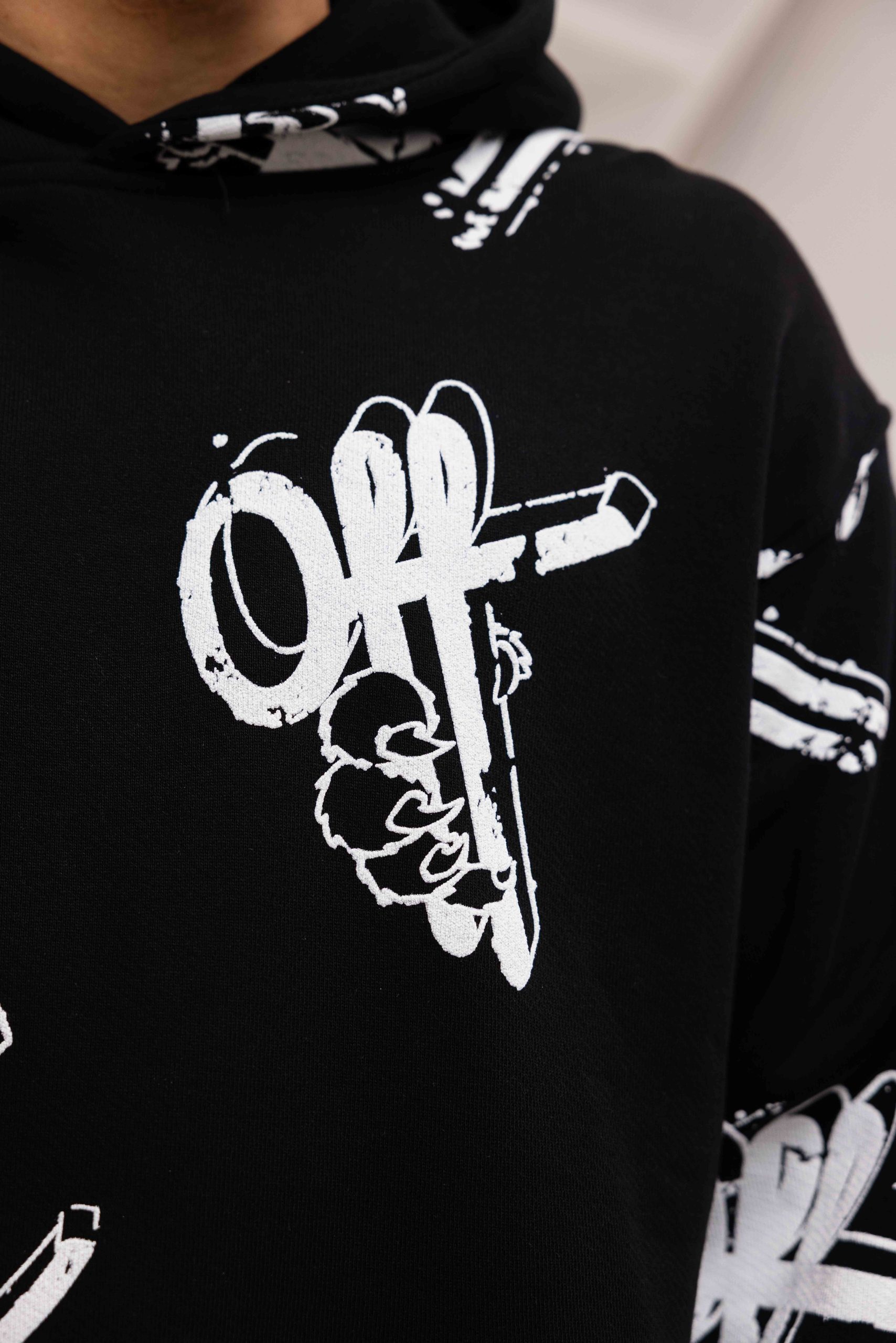 Off The Pitch Off Mark Hoodie Heren Zwart/Wit