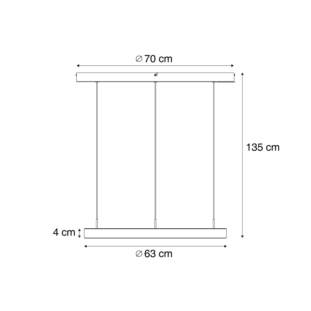 Design hanglamp donker brons 3-staps dimbaar easylift - Titmus