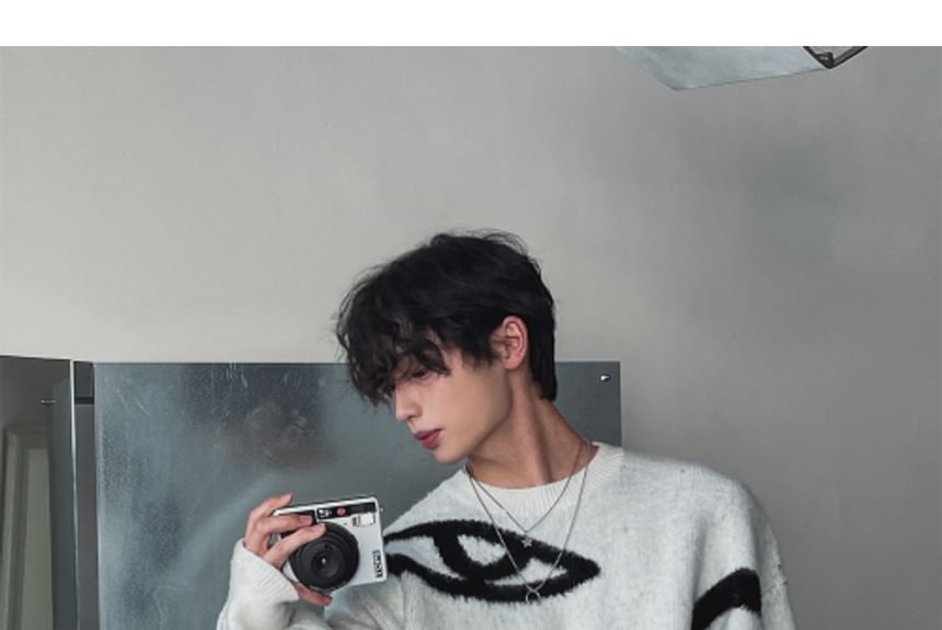 SeoulPop - Unisex Cartoon Print Loose-Fit Trui