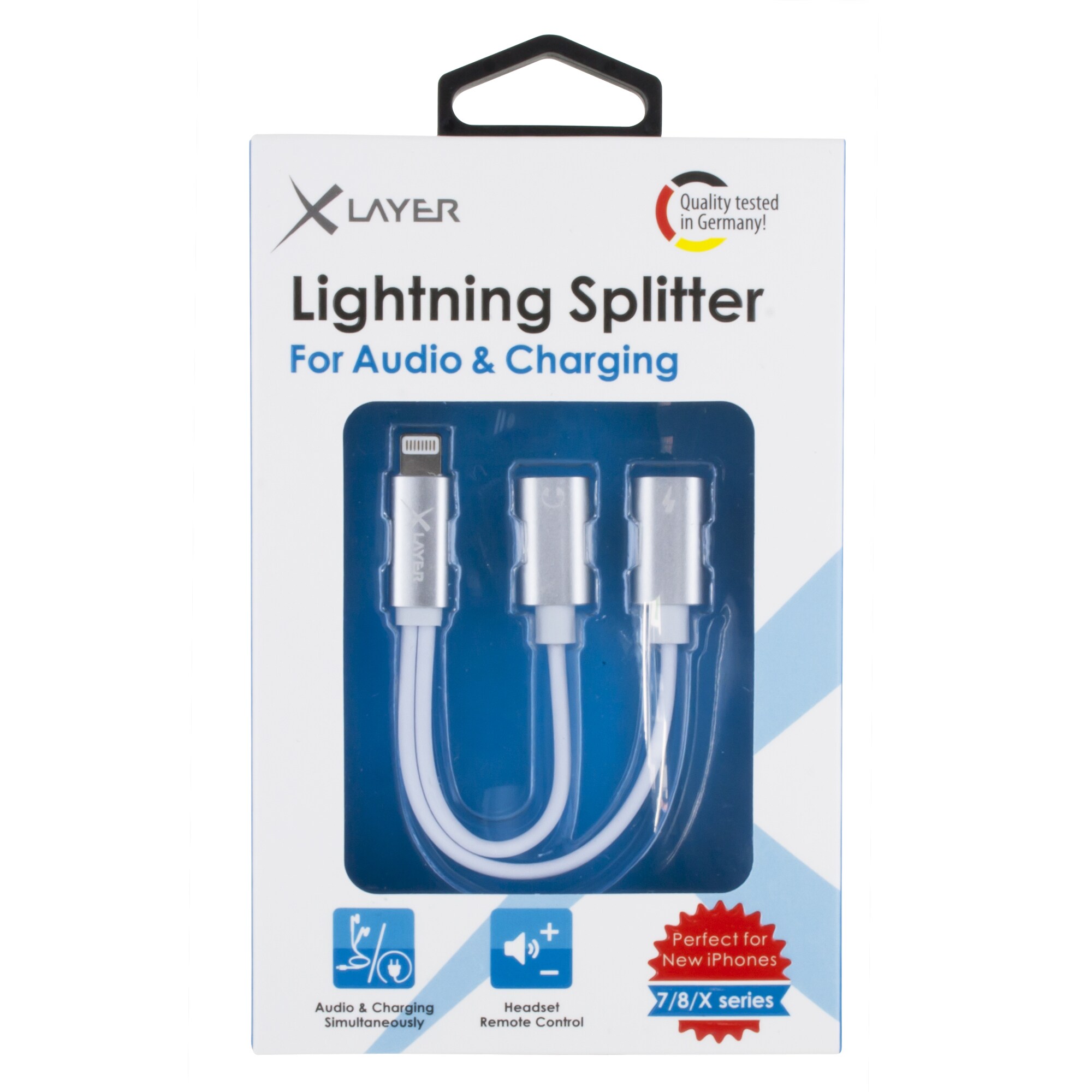 Xlayer KABEL Kabel Dual Lightning Adapter (1x Lightning auf 2x Lightning) White