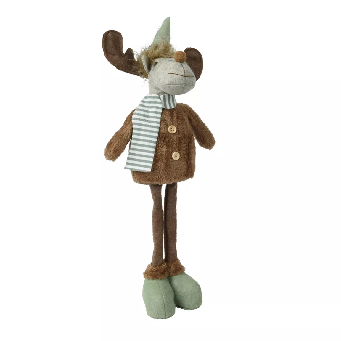 Renne de Noël déco (H60 cm) Andie Menthe blanche