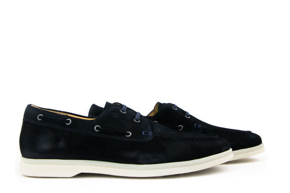 Van Bommel Bootschoen Donkerblauw Suede