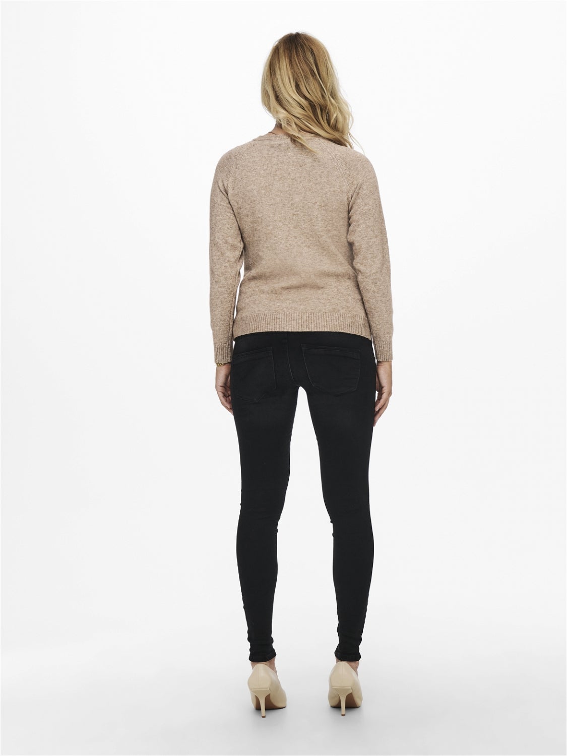 OLMLESLY Strickpullover Beige