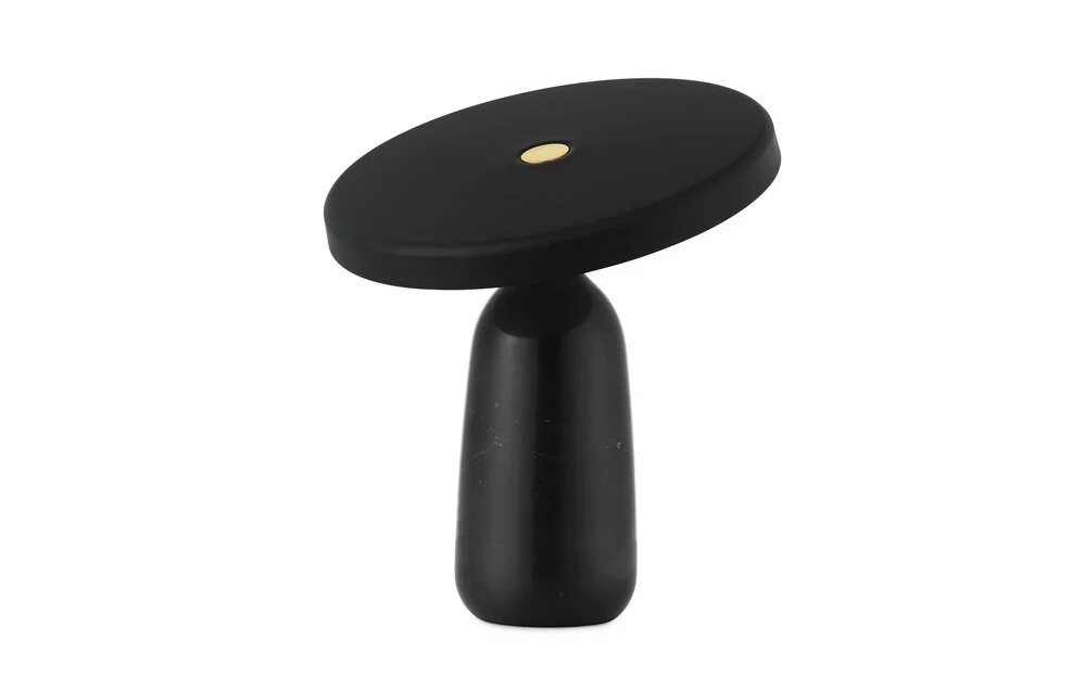 Normann Copenhagen  Eddy bordlampe EU, sort, marmor - H33,6/Ø32 cm