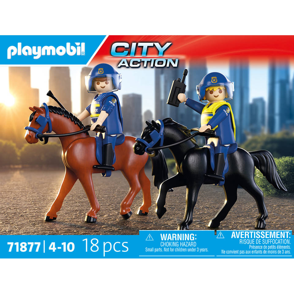 PLAYMOBIL City Action politie te paard 71877