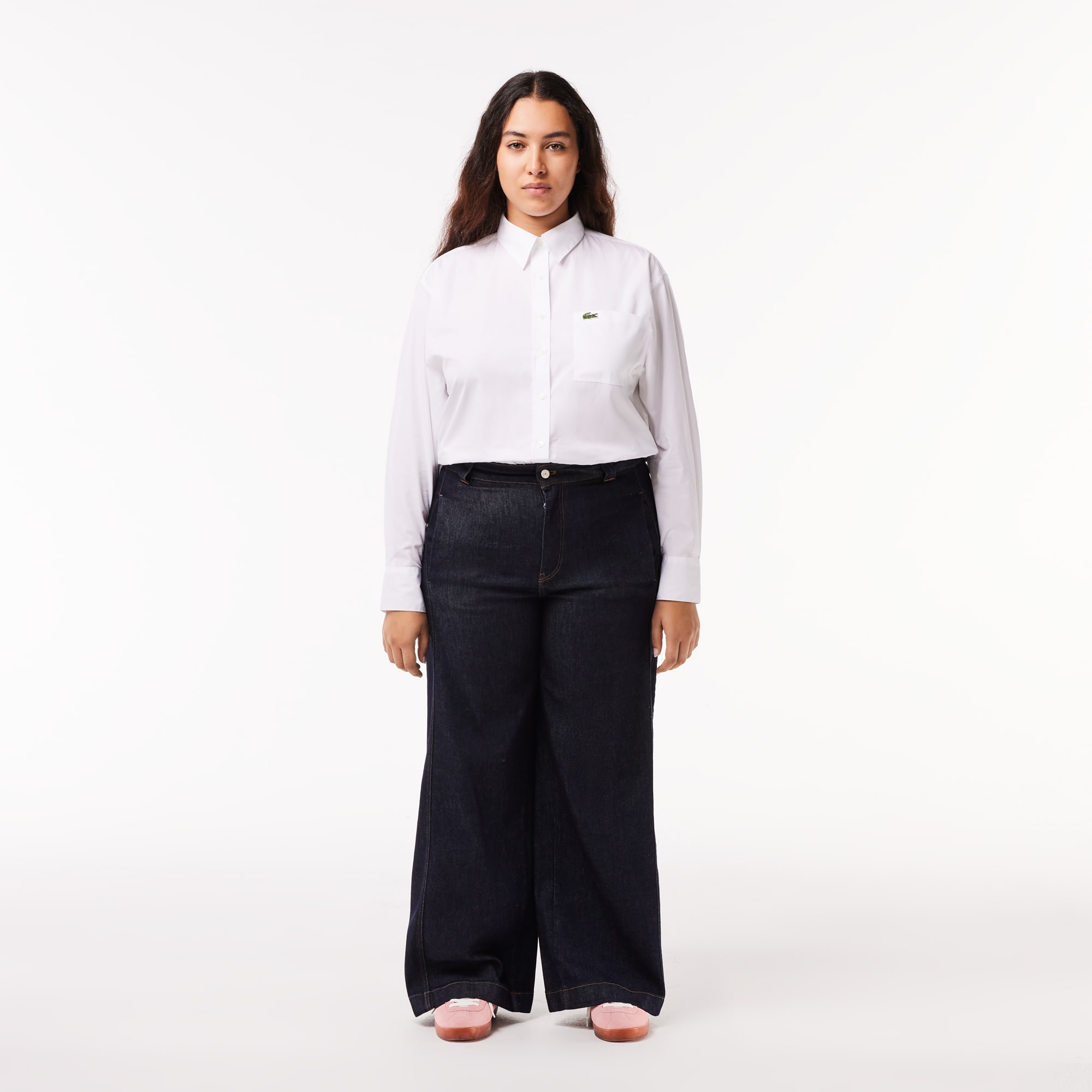 Pantalon jean femme Lacoste en denim extensible Pantalons & Shorts - Bleu - Lacoste - Femme