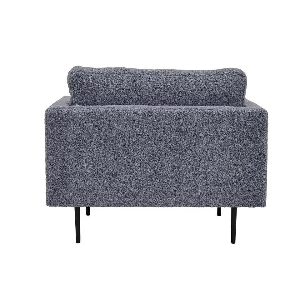 Svea - Kiva fauteuil - teddy - donkergrijs