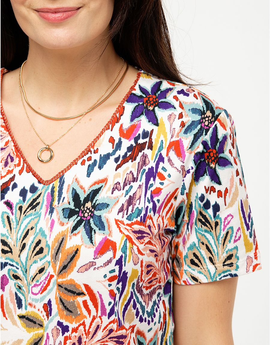 T-shirt coton orangé