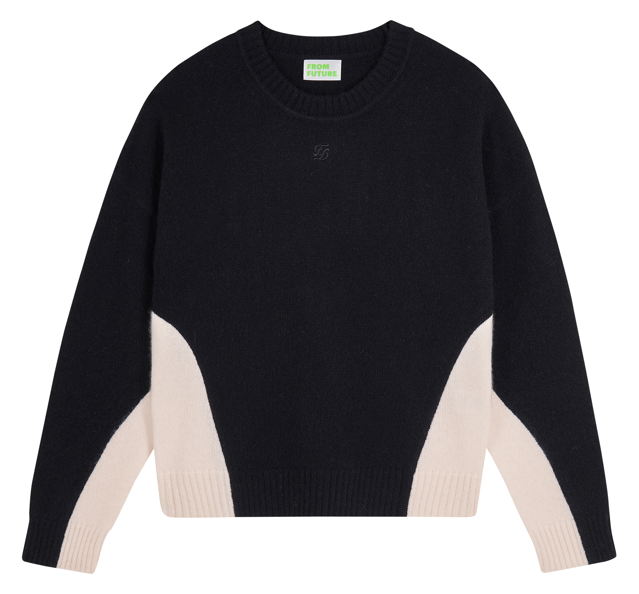Pull col rond en cachemire | Noir
