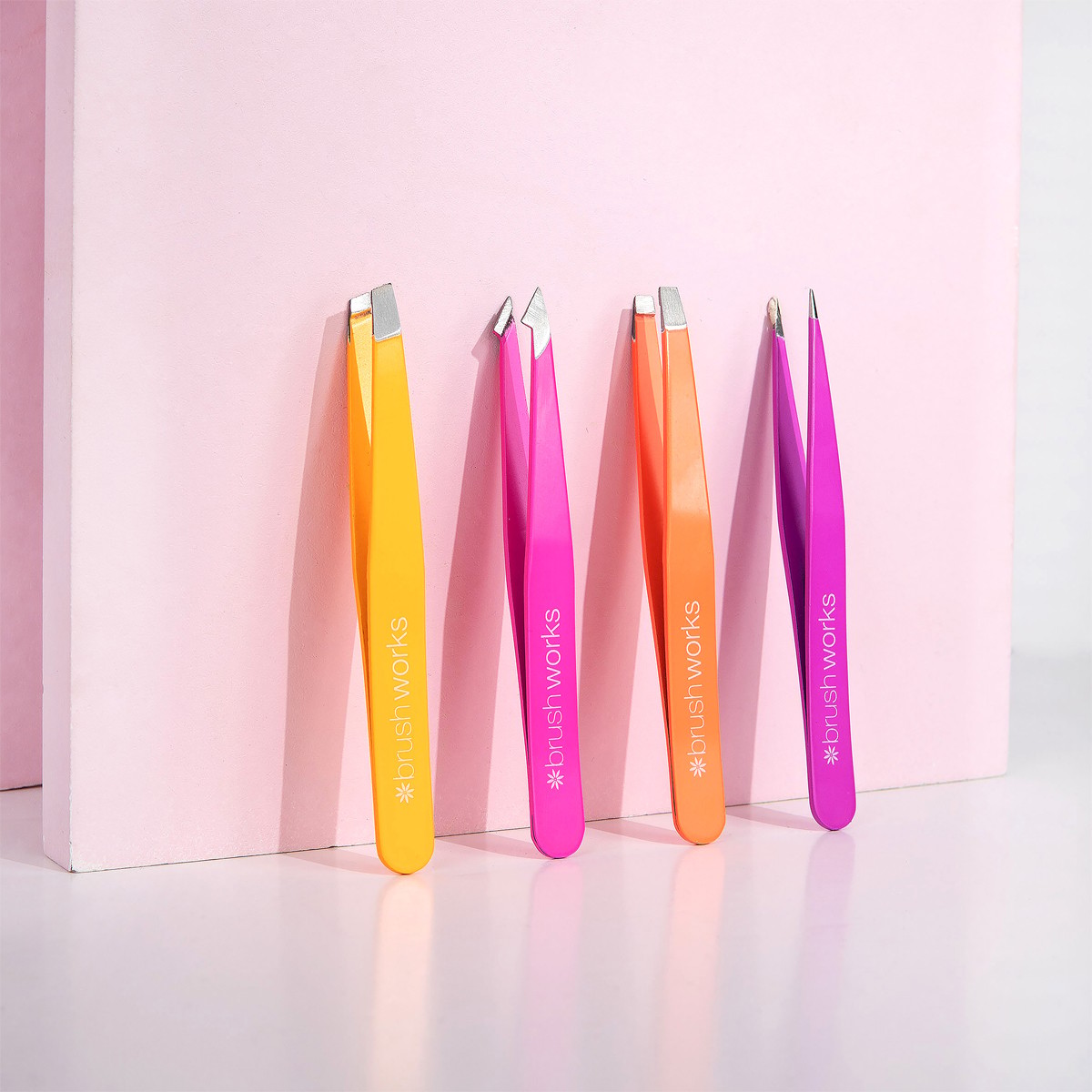 Kit de 4 pinces à épiler - Rose & orange